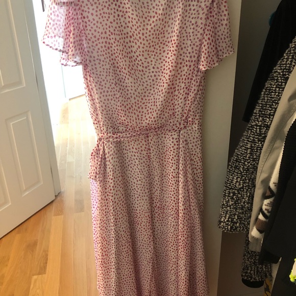 Pink and white Sage wrap style dress worn once - Picture 3 of 4